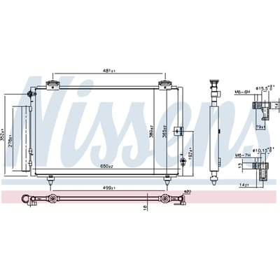 Condensator, airconditioning NISSENS 940013