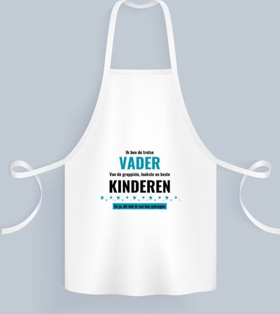 Akyol - ik ben de trotste vader van de grappigste, leukste en beste kinderen, en ja dit heb ik van hun gekregen Keukenschort - Papa - de trotste vader - verjaardag - verjaardagscadeau - cadeautje voor papa - vader artikelen - gift - 82 bij 71 cm