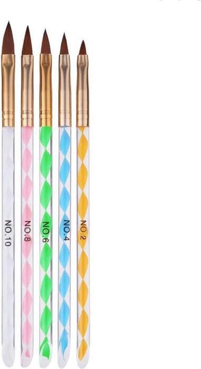 Go Go Gadget - "5-stks Nagelkunst Borstel Set: Acryl Art Line, UV Gel Carving Pen, Penseel, Manicure Gereedschap & Dotting Pen - Voor Vrouwen & Meisjes"