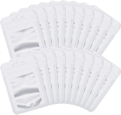 Gripzakjes voor Kleine Bedrijven - 100 Stuks 6 x 7cm Mylar-zakken voor Sieraden, Armbanden en Verpakking met Transparant Venster