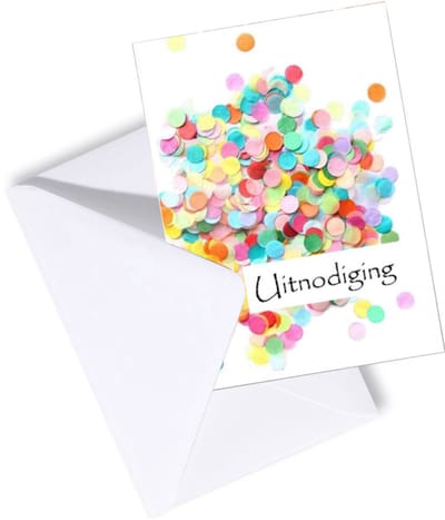 Uitnodigingkaarten Volwassenen - Set 8 stuks met enveloppen - A6 formaat