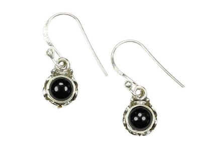 Zilveren oorbellen Onyx 925 zilver (incl. oorbel stoppers)