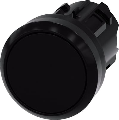 Siemens 3SU10000AB100AA0 3SU1000-0AB10-0AA0 Druktoets Bedieningsknop vlak, Kunststof frontring Zwart 1 stuk(s)