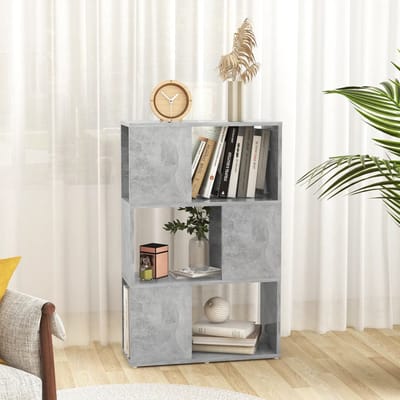 vidaXL - Boekenkast/kamerscherm - 60x24x94 - cm - bewerkt - hout - betongrijs