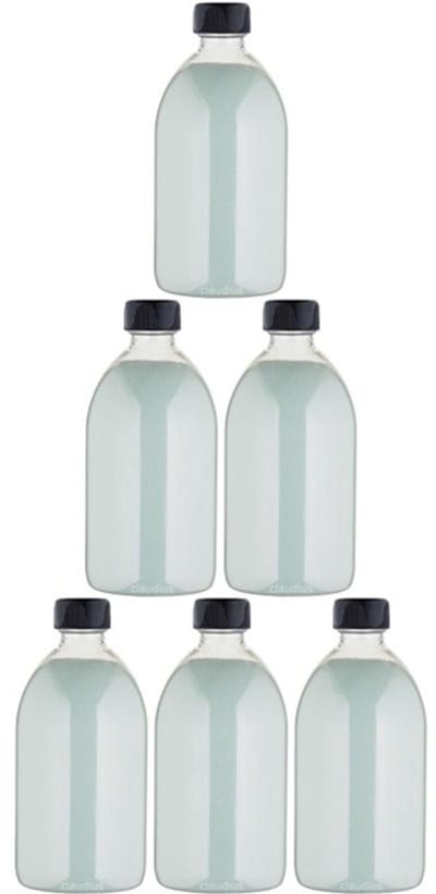 Scrubzout Hammam Herbal - 650 gram - Fles met zwarte dop - set van 6 stuks - Hydraterende Lichaamsscrub