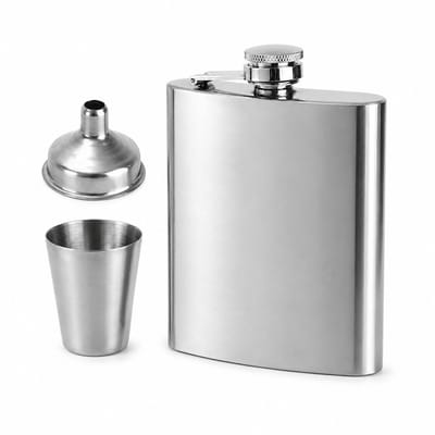 My Green Deal – RVS Heupfles 180 ml – Zakfles met Trechter & Beker – Drankfles – Premium 304 RVS – Compact & Lekvrij