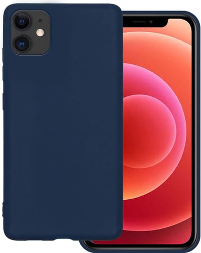 Hoesje Geschikt voor Apple iPhone 11 - Sterk & Shockproof - Hoes Cover - Siliconen Case - Donkerblauw
