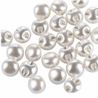 50 Naai Kralen-7.5 mm-wit-Parel - Charme Bijoux