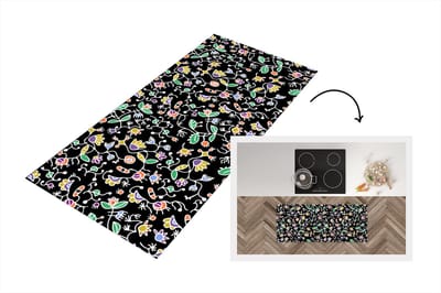 Keukenloper - Loper keuken - Patronen - Bloemen - Lente - 120x50 cm - Keukenloper vinyl