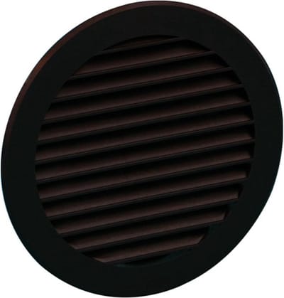 Nedco schoepenrooster 125mm - rond - kunststof - bruin