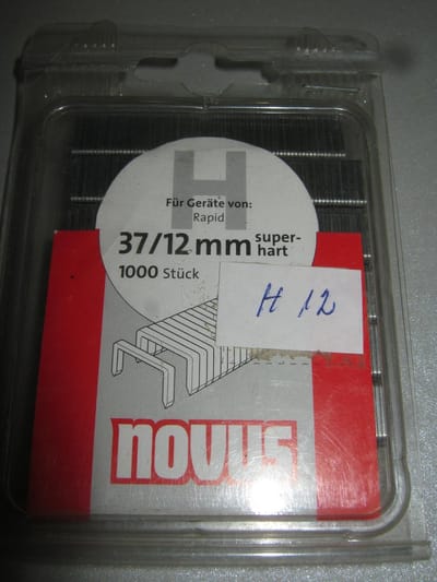 Novus Nietjes  Gegalvaniseerd voor Tacker 37/12mm superhart 1000 stuks