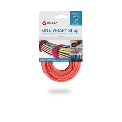 Velcro - One-wrap Strap - 20mm x 200mm - Oranje - 25 Stuks per rol - Klittenband - (098.0611)