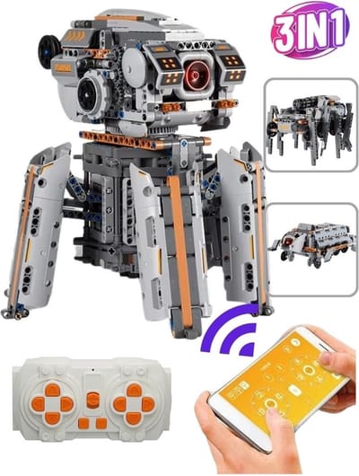 Mould King 15050 Uranus Wars 3 in 1 RC Auto Robot bouwset | Classic creator space mecha motor modelbouw | Technische educatief speelgoed ideas voor expert volwassenen & kinderen | Accu niet geschikt voor Lego technic | Bouwdoos met 1121 bouwstenen