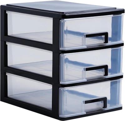 Huidverzorging Organizer - Make-up Doos - Bureau Opruimen - Stapelbare Laden - 24 x 17 x 30 cm - Transparant