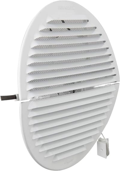Rond Ventilatie Rooster met Insectenhor - Opvouwbaar Aluminium - Ø 235 mm