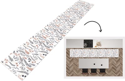Keukenloper - Loper keuken - Bladeren - Bloemen - Design - 300x50 cm - Keukenloper vinyl