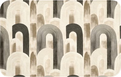 Badmat 80x50 cm - Antislip - Abstract - Patroon - Bogen - Badmatten voor badkamer - Badkamermat - Douchemat - Badkamer mat