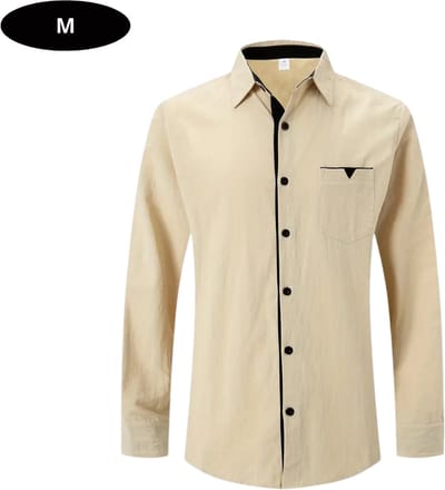 Bovista Overhemd Heren - Volwassenen - Lange Mouwen - Strijkvrij - Lange Mouw - Khaki - Maat M