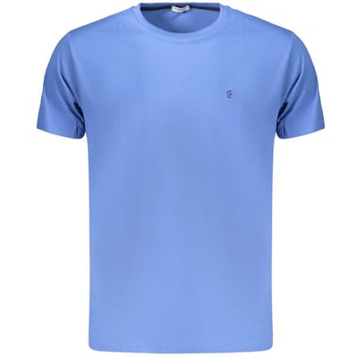 Coveri Beweegbare Blauwe Katoenen Mannen T-shirt