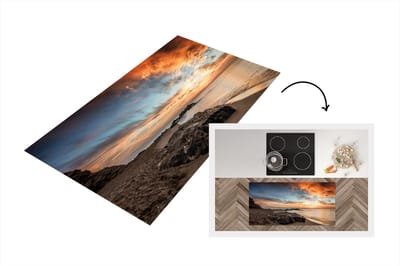 Keukenloper - Loper keuken - Zee - Lucht - Strand - 120x60 cm - Keukenloper vinyl
