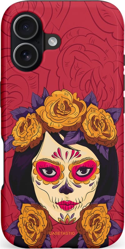 Casetastic hoesje geschikt voor Apple iPhone 17 - MagSafe - Dubbellaagse bescherming - Middernachtmasker - Fashion Case - Bordeaux Bruin Zwart