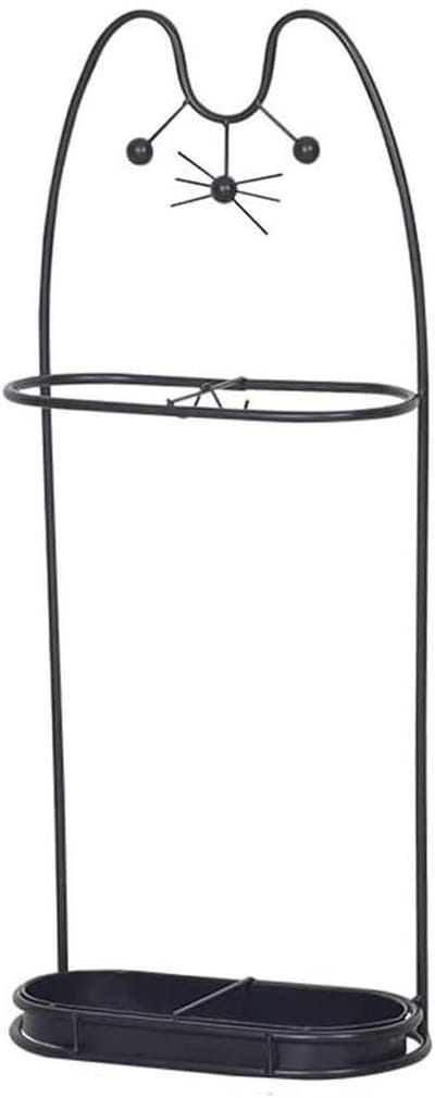 Paraplustandaard - Parapluhouder - Entree Organiseren - Stalen Constructie - 30x16x70cm - Zwart