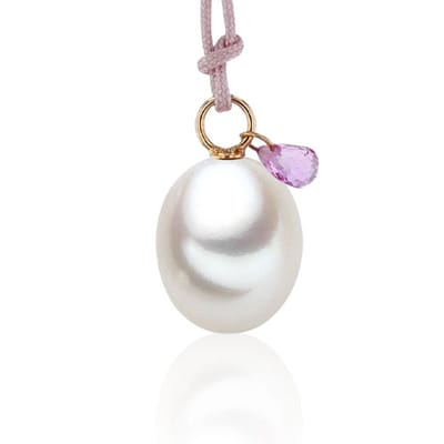 Luna-Pearls - 204.1393 - Hanger - 750/-Wit goud met Tahiti gekweekte parel