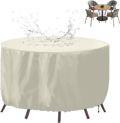 Tuinmeubelhoezen - Tafelkleed Buiten - Meubels Beschermen - Waterdicht 420D Oxford - 240x140 cm - Gebroken Wit