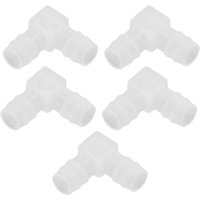 10 pièces Joint de tuyau en plastique Coude à 90 degrés PP Non toxique Inodore Connecteur de tuyau en L pour Aquarium Laboratoire 16mm