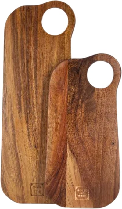 House of Husk Borrelplank Set - Serveerplank - Acaciahout - Dienblad - 2 Stuks - 40 cm