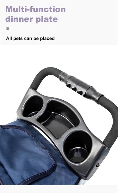 Opvouwbare Kinderwagen - Dierenbuggy - Comfortabel Vervoer - 3-in-1 Functie - 45 x 100 x 80 cm - Bruin