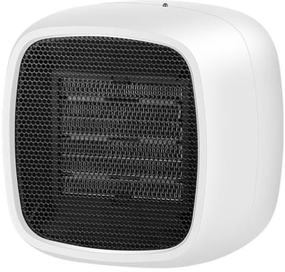 Elektrische kachel - Ventilatorkachel - kleine ruimteverwarmer - Draagbare ruimteverwarmer - Draagbare - compacte - kleine - veilig - stil - voor gebruik op kantoor - bureau - binnenshuis - wit