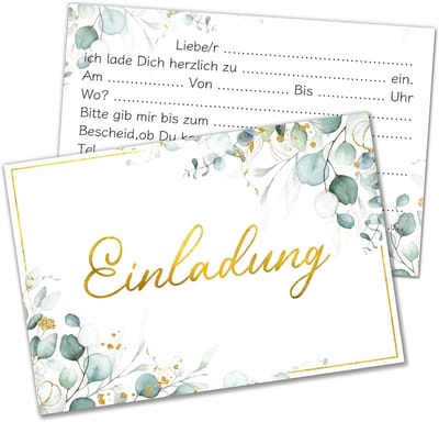Uitnodigingskaarten voor Bruiloft, Verjaardag en Feest - Elegante Papieren Kaarten