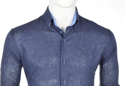 Eden Valley overhemd donkerblauw effen - 4546