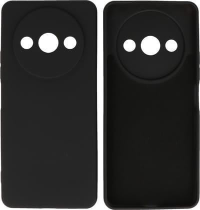 Hoesje Geschikt voor Xiaomi Redmi A3 - 2.0mm Dikke Fashion Telefoonhoesje Backcover - Siliconen Hoesje - Zwart