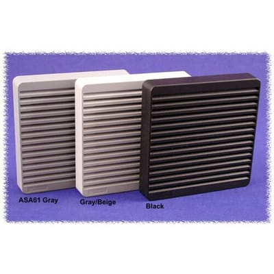 Hammond Electronics XPFA80BK Luchtfilterset ABS Zwart (l x b x h) 150 x 150 x 15 mm 1 stuk(s)