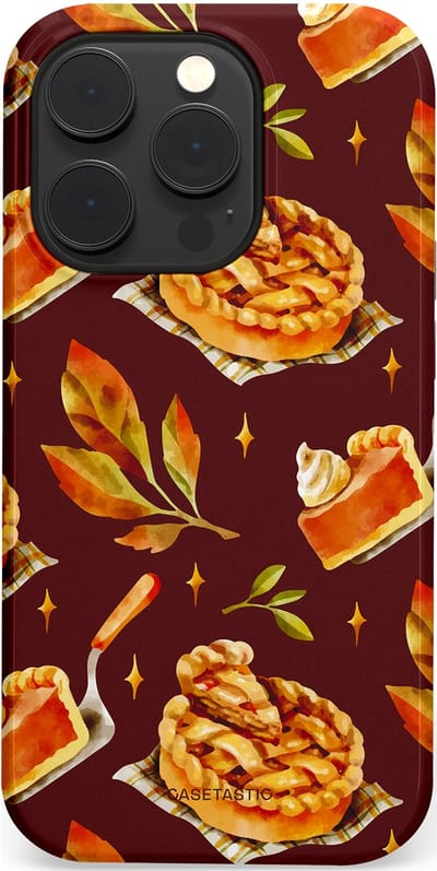 Casetastic Hoesje Geschikt voor Apple iPhone 14 Pro Magsafe - Stijlvolle Beschermende Duo-layer Case - Karamel Appel Ontwerp