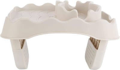 Spa Tafelblad - Bad Accessoire - Ontspannen Genieten - Met Afvoer & Klem - 27 x 23 cm - Beige
