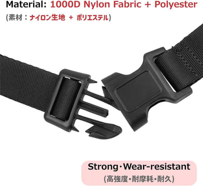Verstelbare 25mm Zwarte Nylon Kofferband met Antislip Sluiting, Set van 4 voor Veilig Transport en Beveiliging van Bagage