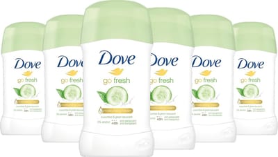 6x40ml Dove Stick Go Fresh Cucumber & Green Tea - Voordeelverpakking