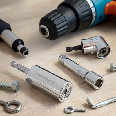 Universele dopsleutel met accessoires InnovaGoods Uniscrew
