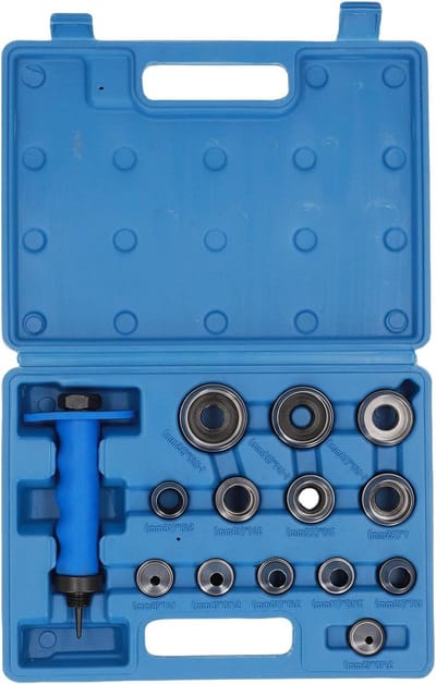 Hollow Punch Set van 13 Stukken met Handvat - Robuuste Gereedschap voor Leer, Leren en Doek Snijden