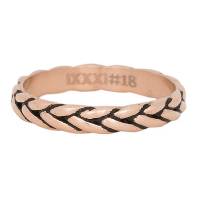 iXXXi Vulring 4mm Wheat Knot Roségoudkleurig - maat 18