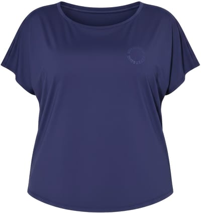 Studio Untold - Dames - Sporttop oversized afgeronde zoom - Nachtblauw - Maat 42+