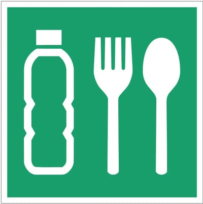 Noodrantsoen eten sticker - E074 | 10 x 10 cm
