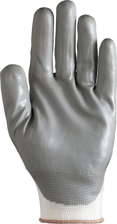 SIR SAFETY GENIO Werkhandschoenen Wit Tuinhandschoenen - Polyester - Nitril Antislip Ademend - 12 Stuks