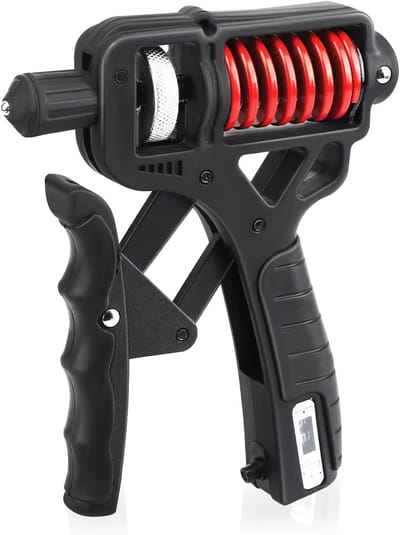Thijox - Handtrainer voor Krachttraining Arm met Verstelbare Weerstand 5-165 kg, Handsterkte en Vingertrainer met Teller voor Effectieve Hand- en Onde
