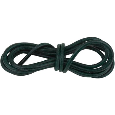 Leren riem rond, Ø 1 mm - Groen