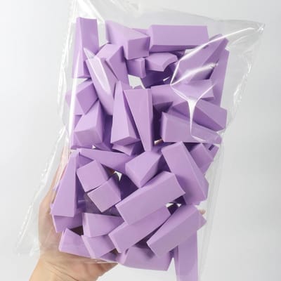50 stuks/set Gezichts Make-up Sponsjes Gemengd Latexvrij Kleine Wigvormige Gladde Applicatie Schoonheidsspons