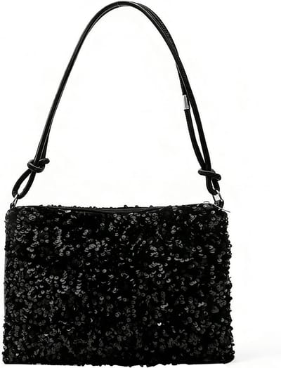 Glinsterende Clutch Bag voor Vrouwen, Perfect voor Avondjes Uit, Bruiloften en Feestjes, Met Rits en Schouderband